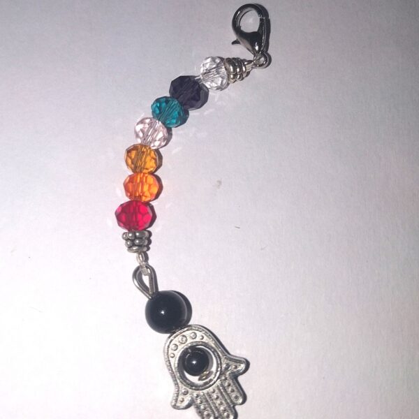 LLAVERO MANO DE FATIMA + 7 CHAKRAS